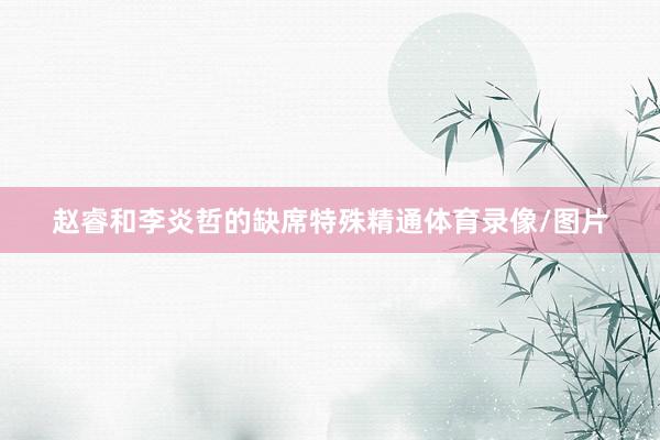 赵睿和李炎哲的缺席特殊精通体育录像/图片
