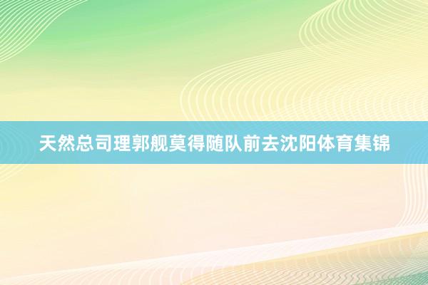 天然总司理郭舰莫得随队前去沈阳体育集锦