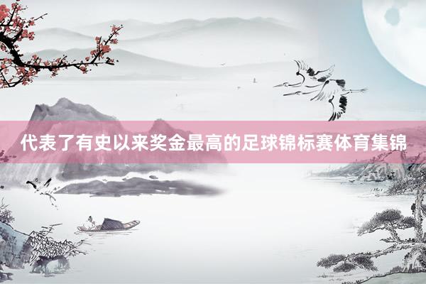 代表了有史以来奖金最高的足球锦标赛体育集锦