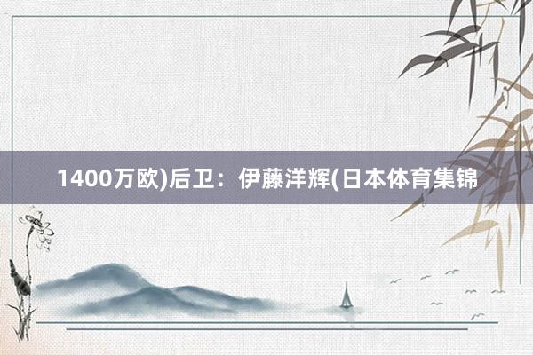 1400万欧)后卫：伊藤洋辉(日本体育集锦
