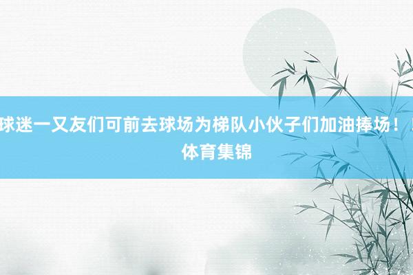 球迷一又友们可前去球场为梯队小伙子们加油捧场！！    体育集锦
