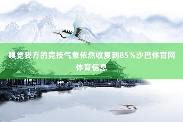嗅觉我方的竞技气象依然收复到85%沙巴体育网体育信息