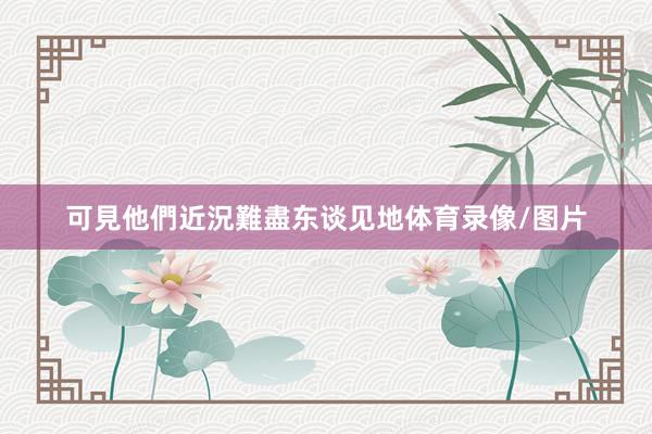 可見他們近況難盡东谈见地体育录像/图片