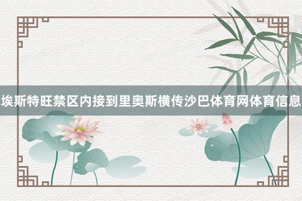 埃斯特旺禁区内接到里奥斯横传沙巴体育网体育信息