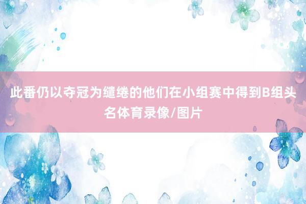 此番仍以夺冠为缱绻的他们在小组赛中得到B组头名体育录像/图片