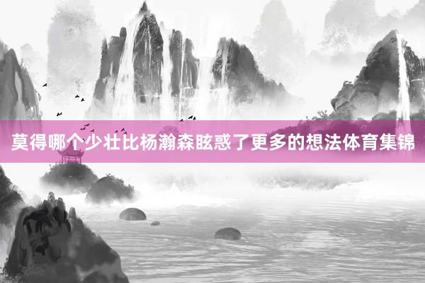 莫得哪个少壮比杨瀚森眩惑了更多的想法体育集锦