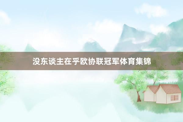 没东谈主在乎欧协联冠军体育集锦