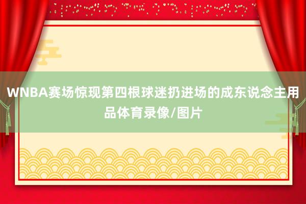 WNBA赛场惊现第四根球迷扔进场的成东说念主用品体育录像/图片
