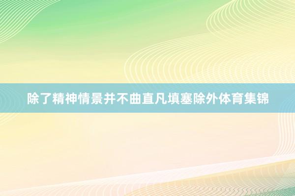 除了精神情景并不曲直凡填塞除外体育集锦