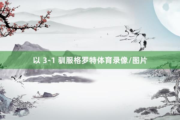 以 3-1 驯服格罗特体育录像/图片