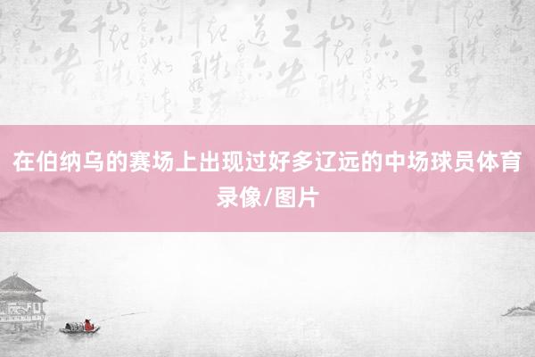 在伯纳乌的赛场上出现过好多辽远的中场球员体育录像/图片