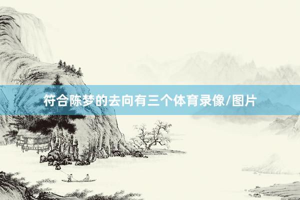 符合陈梦的去向有三个体育录像/图片