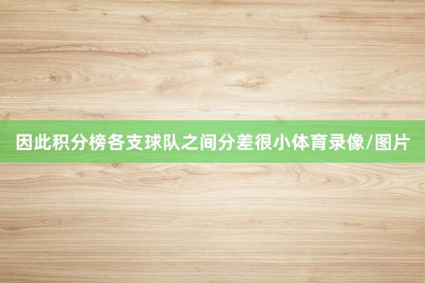 因此积分榜各支球队之间分差很小体育录像/图片