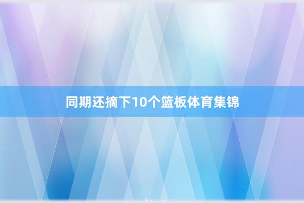 同期还摘下10个篮板体育集锦