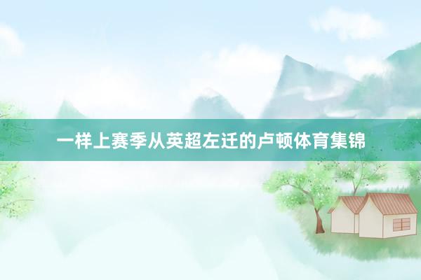 一样上赛季从英超左迁的卢顿体育集锦