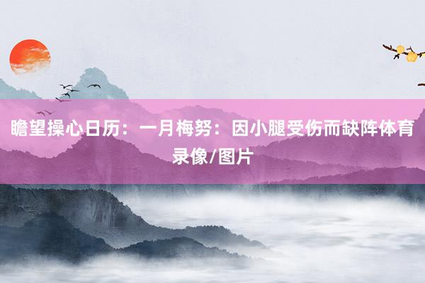 瞻望操心日历:一月梅努:因小腿受伤而缺阵体育录像/图片