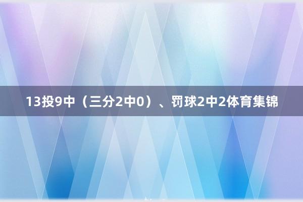 13投9中（三分2中0）、罚球2中2体育集锦