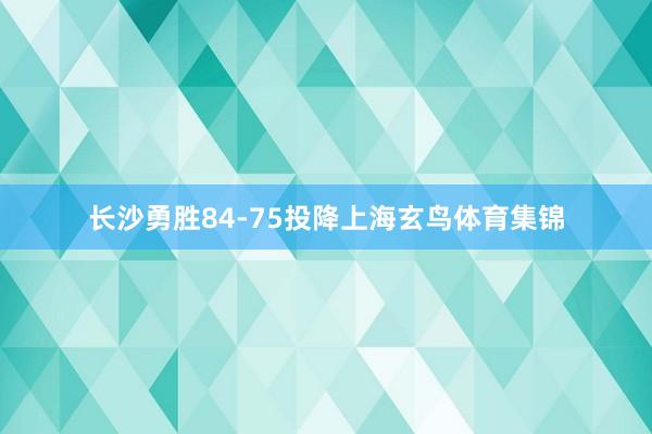 长沙勇胜84-75投降上海玄鸟体育集锦